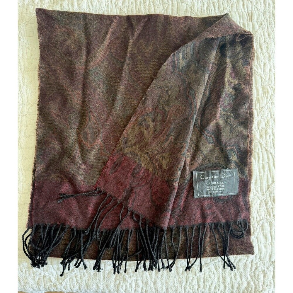 CHRISTIAN DIOR CASHLUXE 100% Acrylic Woman’s Scarf (62in)